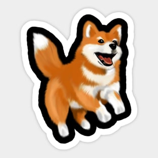 Happy Shiba Dog, Shiba Inu Lover Sticker